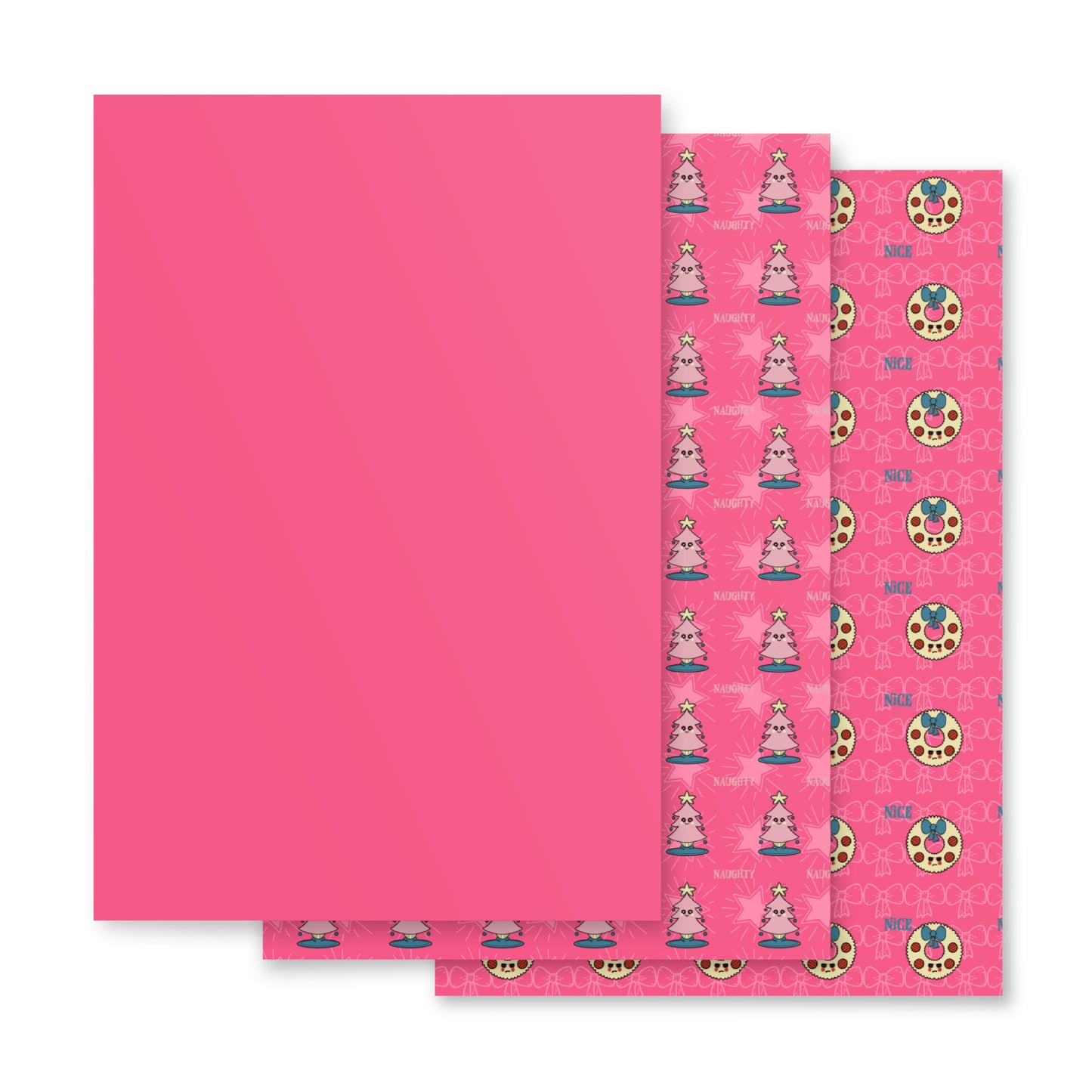 Naughty or Nice Wrapping Paper Set - Pinkberry