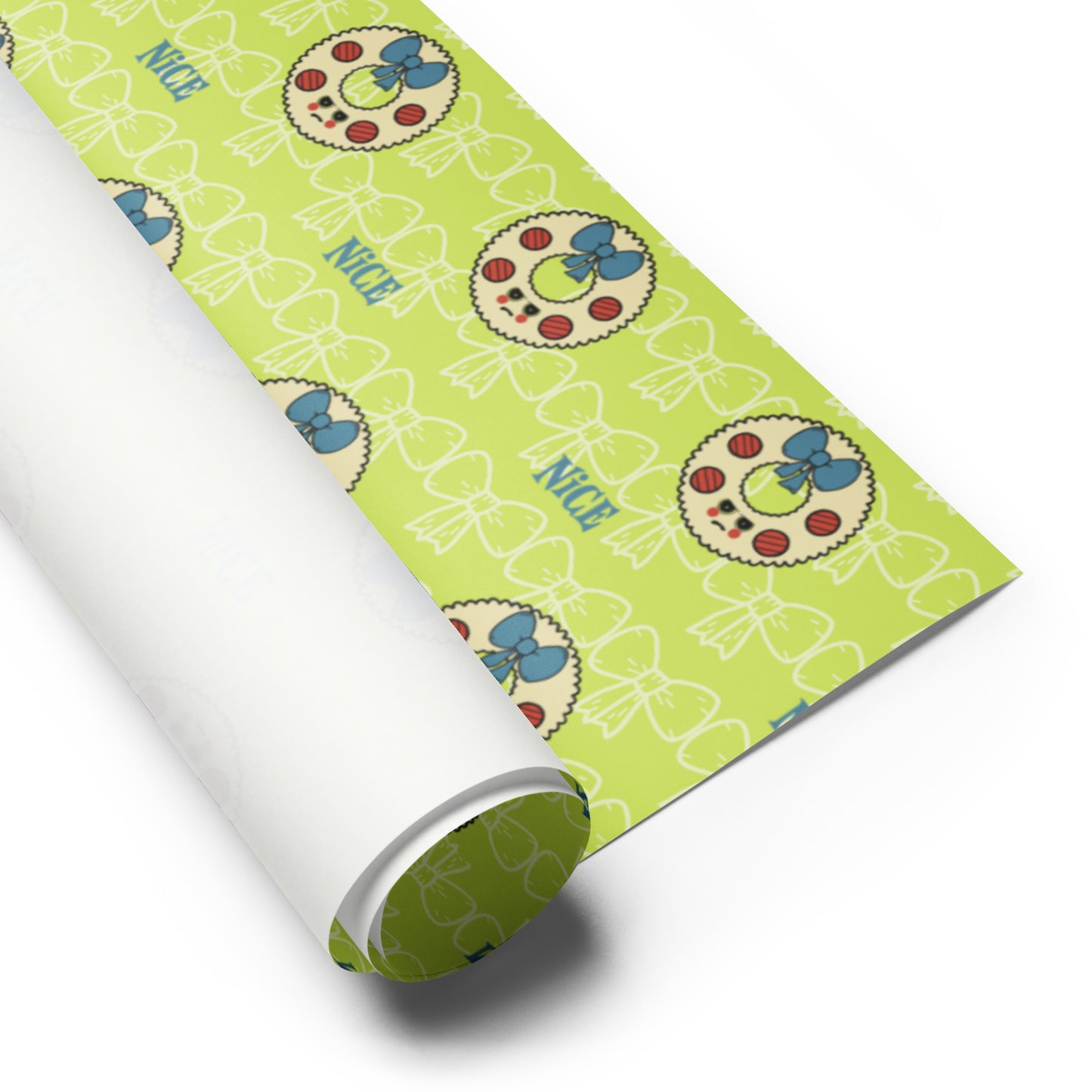 Naughty or Nice Wrapping Paper Set - Lime